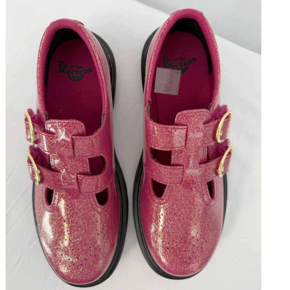 Dr. Martens 8065 Y Pink Glitter Mary Jane Double Strap Shoes 6 Whimsigoth 107-06 - Picture 10 of 16